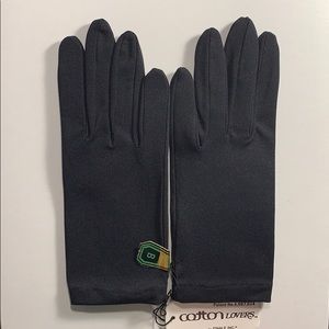 Vintage Cotton lovers black short wrist gloves
